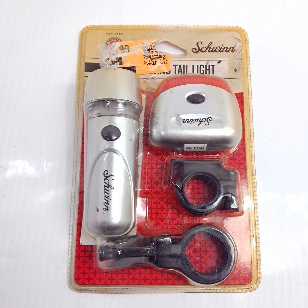 Schwinn 5-LED Head Tail Light SW76184-6 bicycle bike super bright silver SW76184